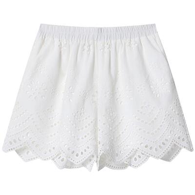 【100%棉】BLUE ERDOS2026夏季新品清新随性镂空刺绣松紧腰短裤女