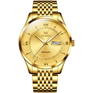 进口机芯瑞士18k金色男士手表男款纯机械表全自动正品牌名表十大