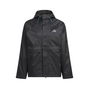 adidas阿迪达斯户外防风夹克2026春男登山徒步梭织连帽外套KR2493