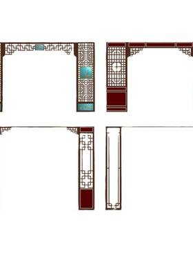 中式沙发镂空木条仿古