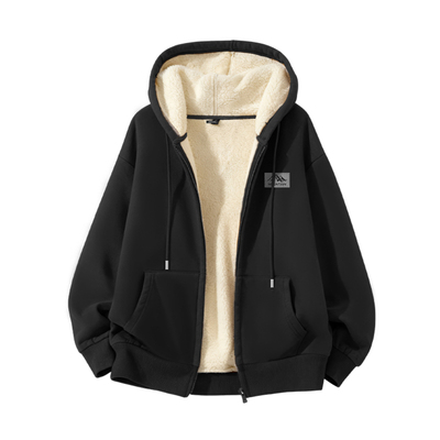 真维斯加绒加厚羊羔绒外套男秋冬