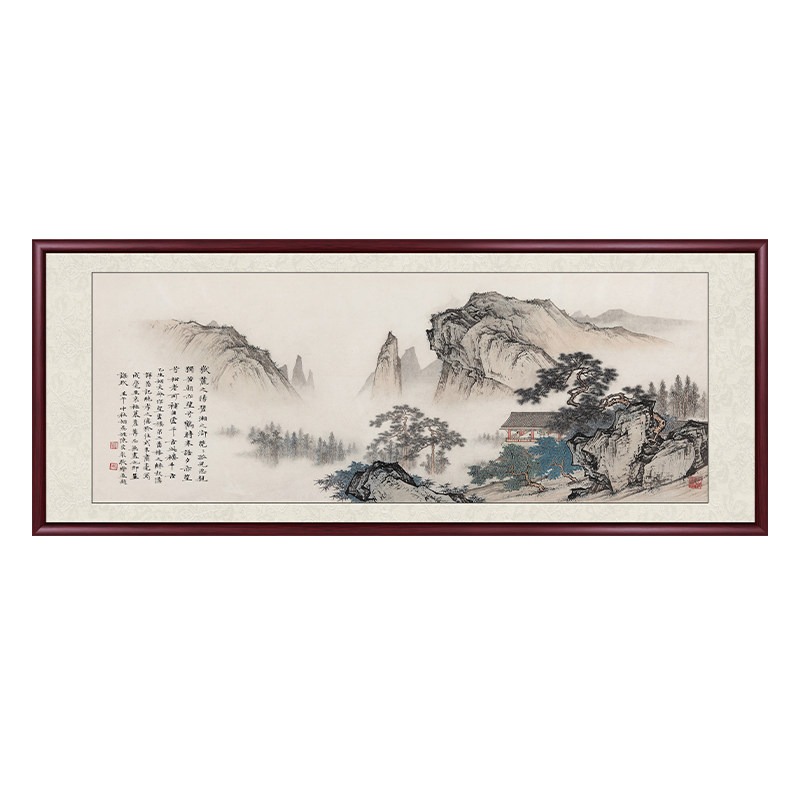 望云楼山水画客厅装饰画靠山图