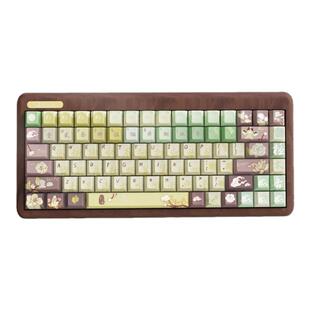 雷咖泽R100胡桃木客制化机械键盘100配列三模热插拔木坨坨套件