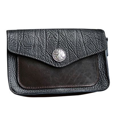 佐也野牛皮小众随身手机包小包包