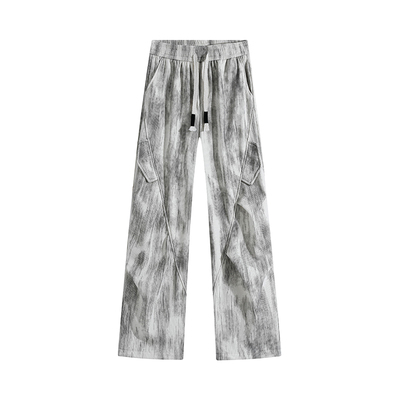 扎染裤子男冬季新款加厚青少年