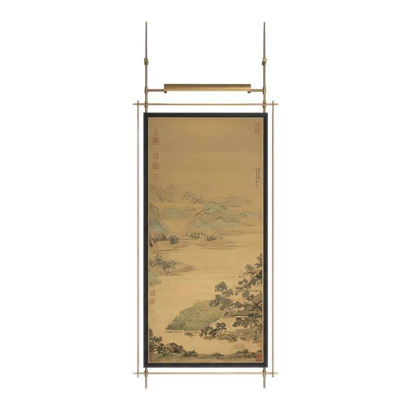 2025玄关装饰画带灯挂画中古风