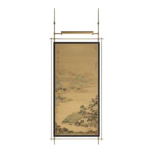 2025玄关装饰画带灯挂画中古风