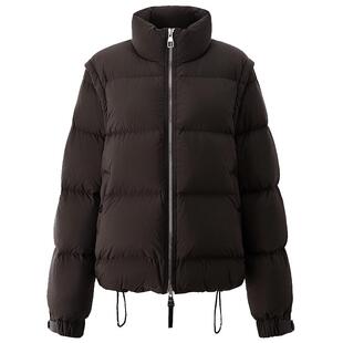 【预售免定金】欧时力可拆袖两穿羽绒服外套立领抽绳保暖流行秋冬