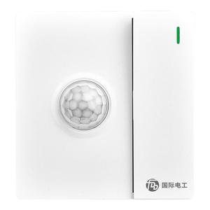 86型一开双控加人体感应开关带光控红外线感应加开关智能延时面板