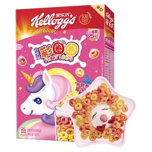 家乐氏进口谷物儿童早餐麦片谷维滋彩圈圈即食代餐速食