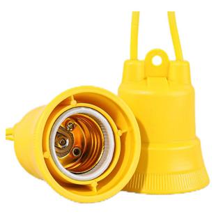 E27螺口LED灯泡灯头防水防雨带加粗护套线悬吊灯头家用加厚耐高温