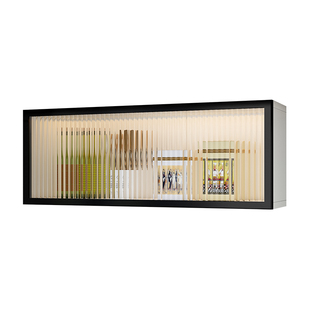 实木免打孔厨房墙上小吊柜下置物架壁柜定制家用调料收纳柜置物柜