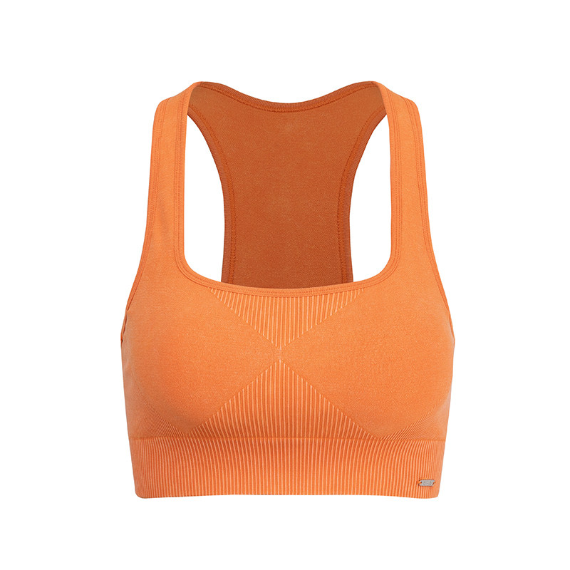 她是火花x周六野 无缝织方领运动内衣 带胸垫外穿瑜伽文胸女秋冬