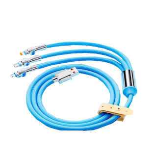 180°旋转三合一数据线120W一拖三手机充电器加粗车载二合一双tepyc充电线三头适用于苹果华为Vivo小米oppo