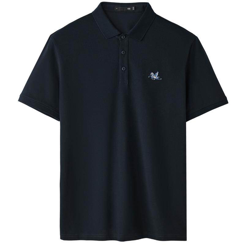 HLA/海澜之家马年贺岁短袖POLO衫26春夏新撞色刺绣翻领凉感T恤男