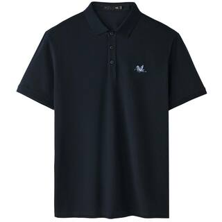HLA/海澜之家短袖POLO衫26春夏新撞色刺绣翻领凉感马上好运T恤男