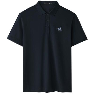 海澜之家凉感翻领撞色刺绣POLO衫