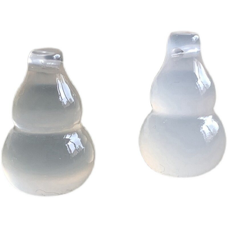 天然冰种玉髓葫芦吊坠水晶玛瑙半宝石散珠子 diy手工饰品配件配饰