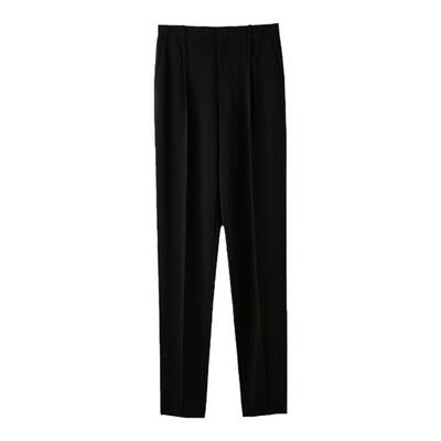 高腰大长腿侧开叉西装裤