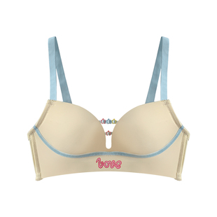 小甜崽多巴胺少女无痕文胸小胸聚拢显大无钢圈纯欲性感内衣女套装