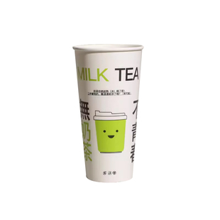 奶茶杯子一次性咖啡杯加厚带盖外卖冷热饮杯外带商用豆浆纸杯定制