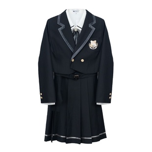 阿车家的大码jk原创韩式短款西装护奶裙长袖衬衫显瘦大全套春夏女