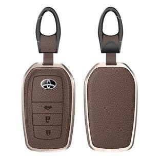 24款丰田汉兰达钥匙套凯美瑞亚洲龙霸道格瑞维亚rav4塞那壳扣包男