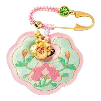 古风香囊挂件别针柿柿如意锁随身吊坠胸针旗袍压襟国风前襟配饰