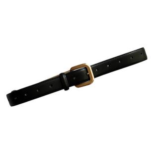 高级感复古皮带女真皮韩国2025新款时尚百搭牛仔裤腰带女款黑色宽