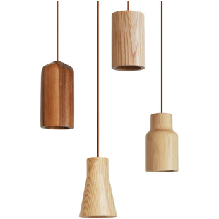 床头小吊灯日式卧室玄关茶室射灯木质创意个性单头原木北欧餐厅灯