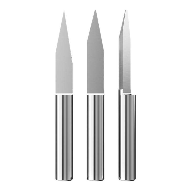 沪豪4mm平底尖刀钨钢合金开侧刃不锈钢雕刻刀不锈钢专用雕刻刀具