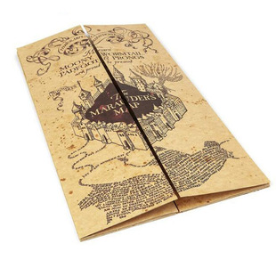 正版哈利波特周边活点地图哈利波特录取通知书定做车票生日礼物