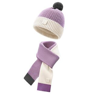 KK树儿童帽子男童女孩保暖针织毛线帽2025秋冬季新款户外防风围巾