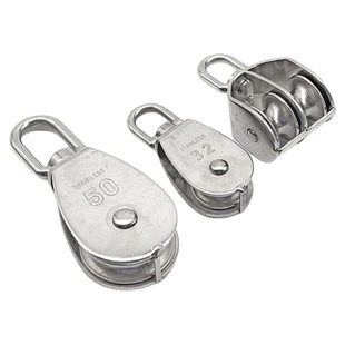 304不锈钢钢丝绳吊滑轮牵引定滑轮起重滑轮承重单双滑轮吊轮