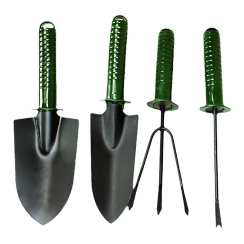 园艺工具大四件套装 大小铲子 耙子 移苗器