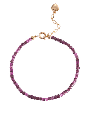 普陀山天然石榴石手链女小众设计