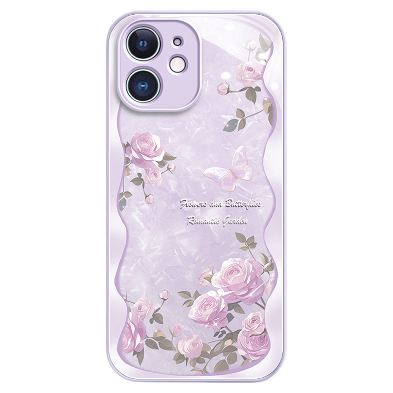 蝴蝶玫瑰花适用iPhone苹果手机保护套/壳