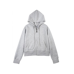 拉夏贝尔连帽卫衣外套女2025早秋新款韩系小众氛围感厚重上衣外套