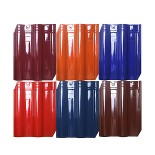 别墅屋顶连锁瓦欧式屋面琉璃瓦西式S瓦中式仿古瓦片红枫陶瓷瓦片