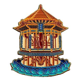 正定隆兴寺六绝之转轮藏冰箱贴城市地标金属磁吸旅游纪念品河北省