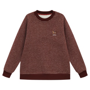 吕小虎ACTUP 马年限定款本命年红色条纹卫衣男生新年内搭情侣上衣