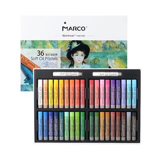 Marco马可雷诺阿系列重彩油画棒36色蜡笔套装24色蜡笔油画棒可水洗儿童油画棒学生涂鸦手绘画画套装48色