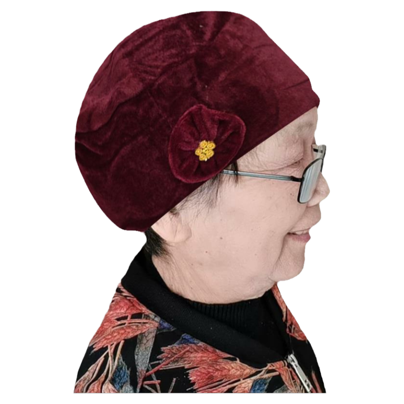 中老年人女士夏天单层薄款帽子老奶奶棉帽吸汗包头帽防风光头睡帽