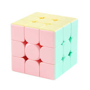 魔方三阶马卡龙色磁力比赛专用3四4五六阶女孩儿童玩具高颜值魔方