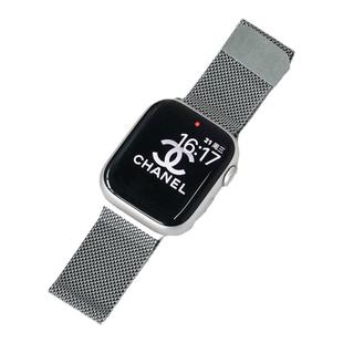 银色系列适用AppleWatchS11表带合集 不锈钢苹果手表S10表带新款金属细款磁吸iWatchS9手表带小众SE女款786夏