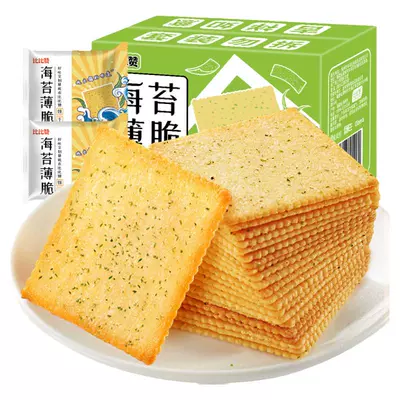 比比赞海苔薄脆饼干1.2kg72包