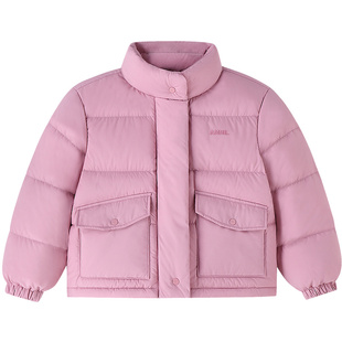 安奈儿童装女童短款羽绒服冬新款休闲宽松防寒防风保暖外套