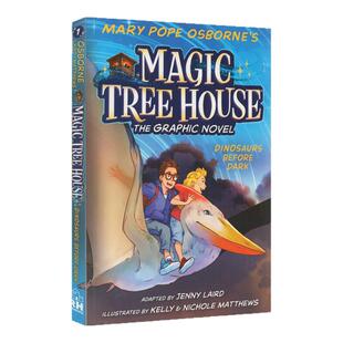 神奇树屋漫画版恐龙谷历险记Magic Tree House Dinosaurs Before Dark英文原版小说儿童冒险图画故事桥梁章节书小学生英语课外阅读