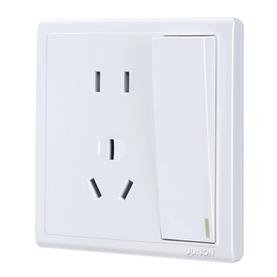 俊朗开关插座面板正品JUNON官方旗舰D2简约至尚白色86型暗装套餐