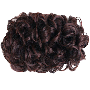 旗袍假发蓬松发髻拉花复古盘头扣式丸子花苞头新娘盘发仿真卷发包